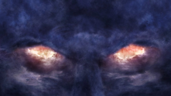 Satan in clouds